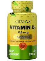 Витамин Orzax Vitamin D3 5000IU 360 капс.