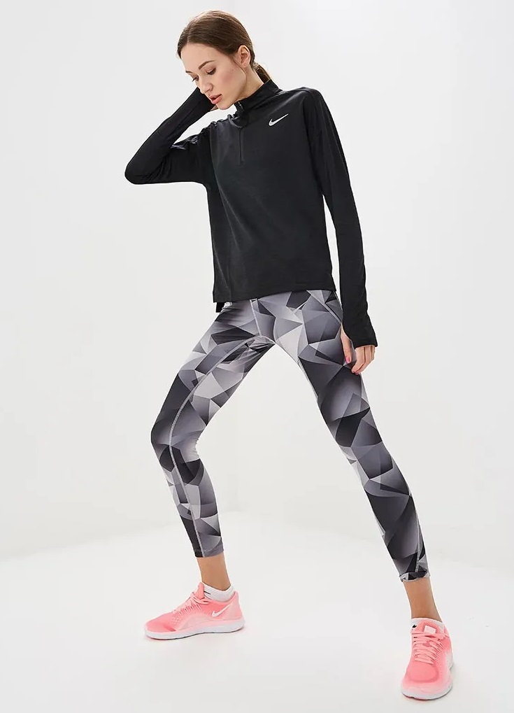 Футболка с длинным рукавом NIKE W PACER TOP HZ 928613-010 Купить