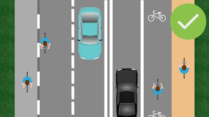 По какой стороне дороги должен ехать велосипедист?