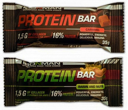 Батончик протеиновый Ironman Protein bar с коллагеном 35 г.