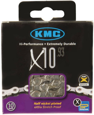 Цепь KMC Х-10-93 10 ск. 6 мм. 300836 серебрист.